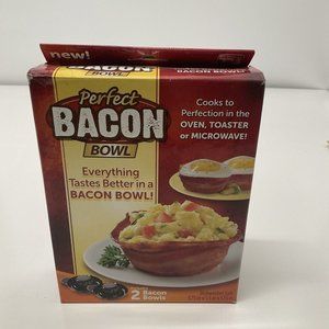 NEW - ASTV 2-pc Perfect Bacon Bowl - 5.75" x 5.5" x 1.75" Great for Bread Bowls